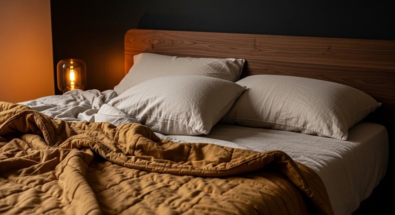 Person sleeping on their side with proper pillow support maintaining spinal alignment